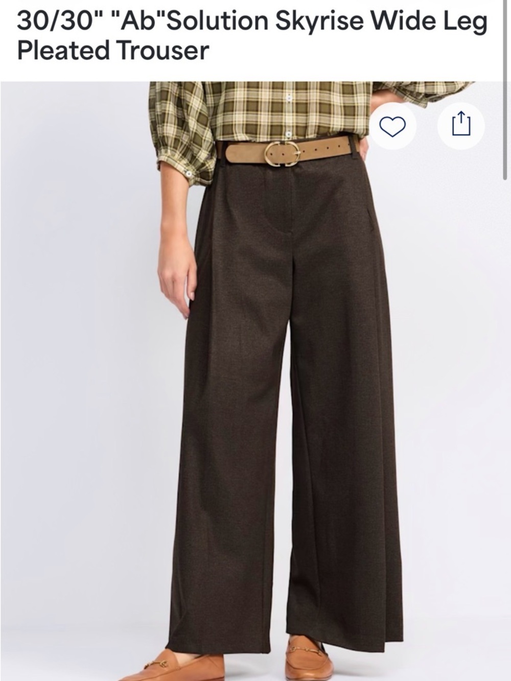 Democracy Skyrise Wide Leg Pleated Trouser - Dark Brown